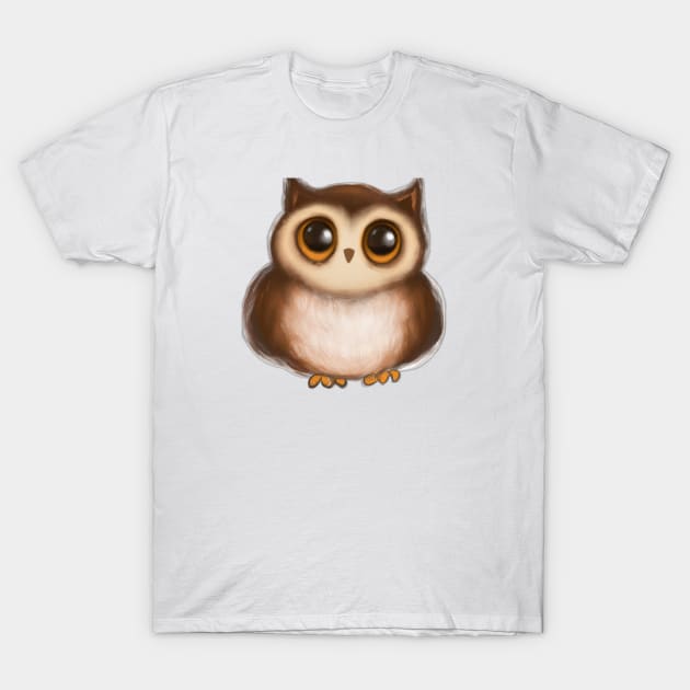 Cute Owl Drawing T-Shirt by Play Zoo